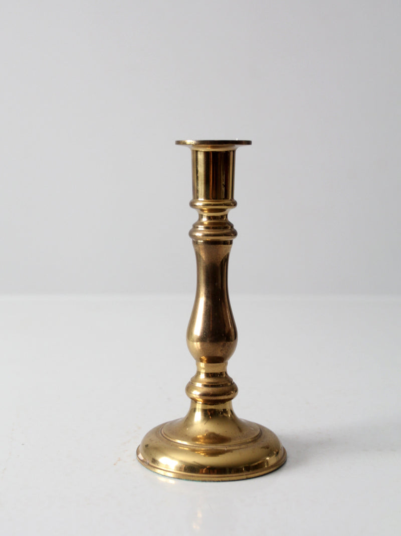 vintage brass adjustable candle holder