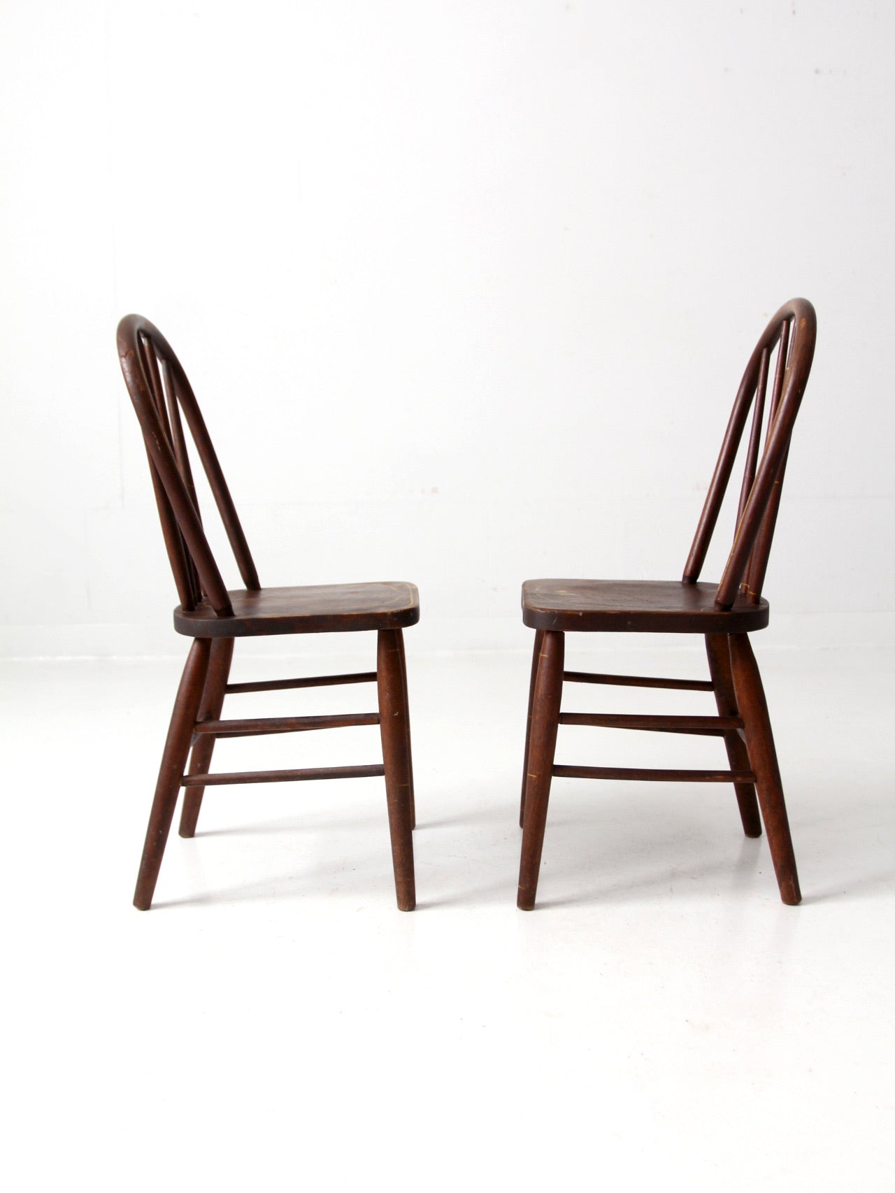 antique Webster Mfg Co children's chair pair