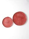 vintage painted tobacco baskets pair
