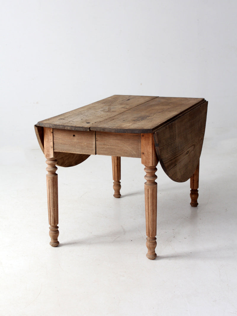 antique drop leaf dining table