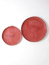 vintage painted tobacco baskets pair