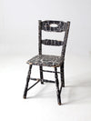 antique primitive crackle paint chair