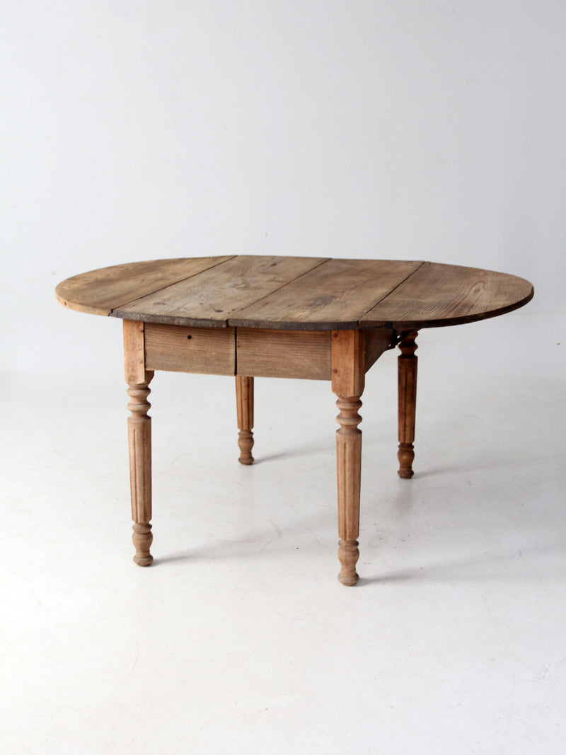 antique drop leaf dining table