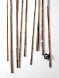 1900s bamboo fly fishing rods collection