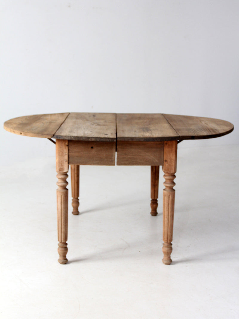 antique drop leaf dining table