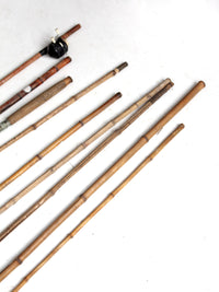 1900s bamboo fly fishing rods collection