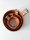 vintage Tlaquepaque Mexican pottery bowl set of 4