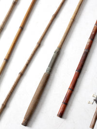 1900s bamboo fly fishing rods collection