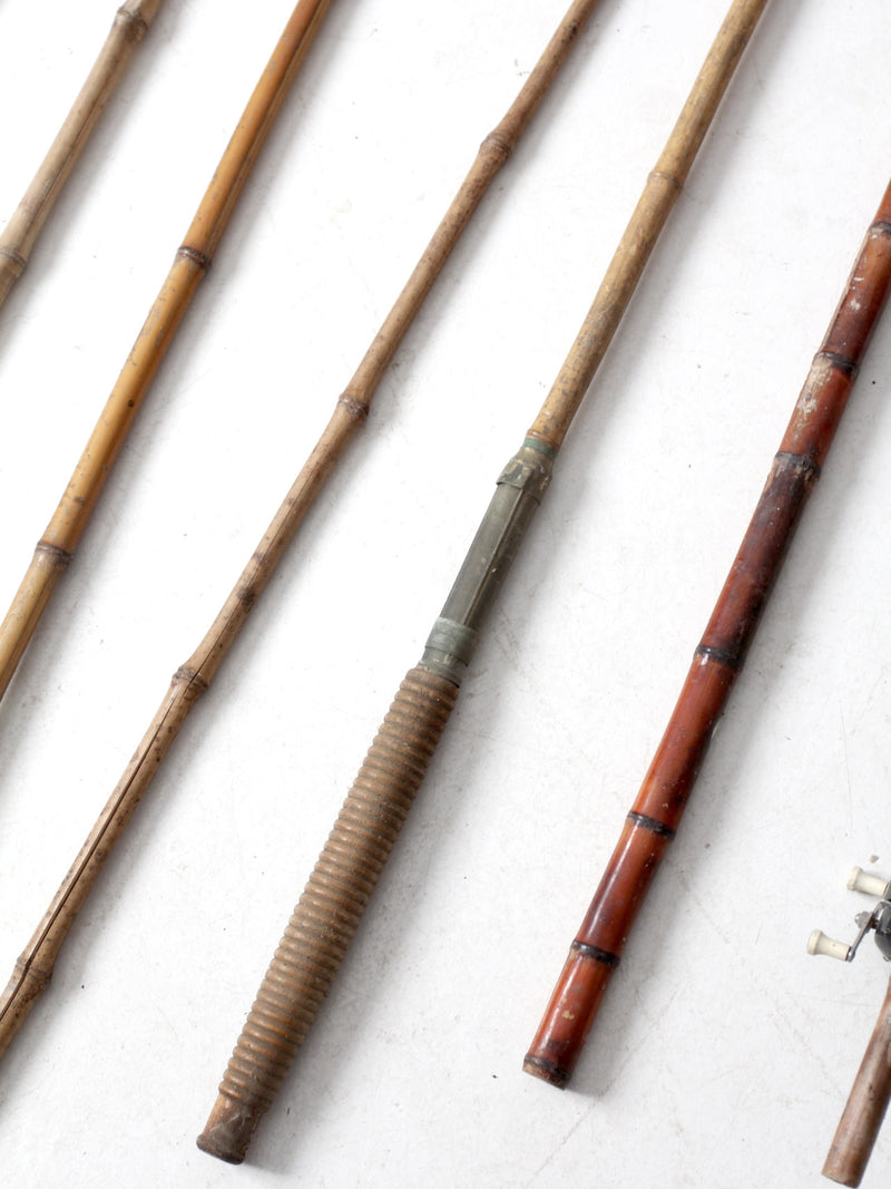 1900s bamboo fly fishing rods collection