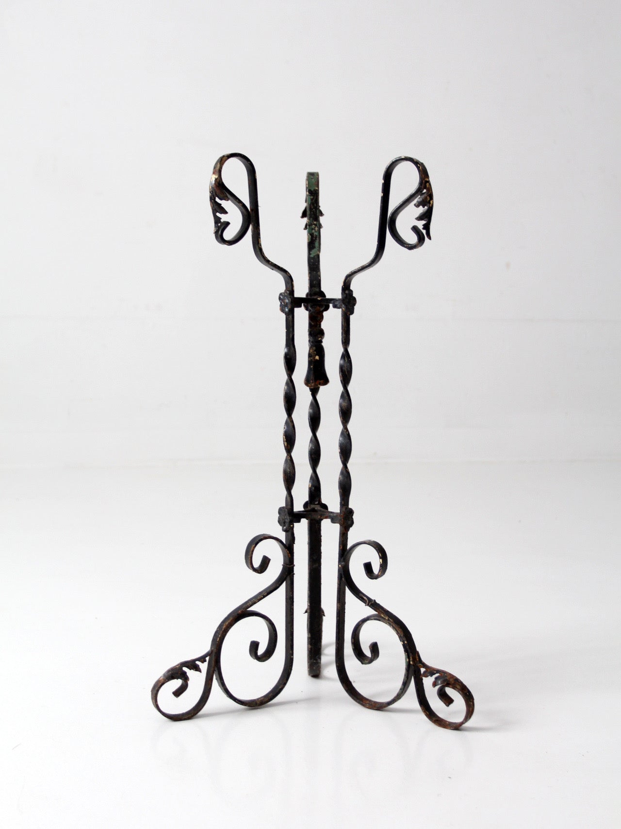 antique Victorian wrought iron plant stand