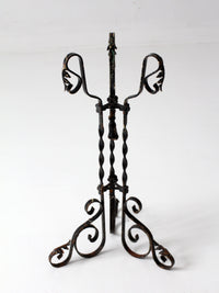 antique Victorian wrought iron plant stand