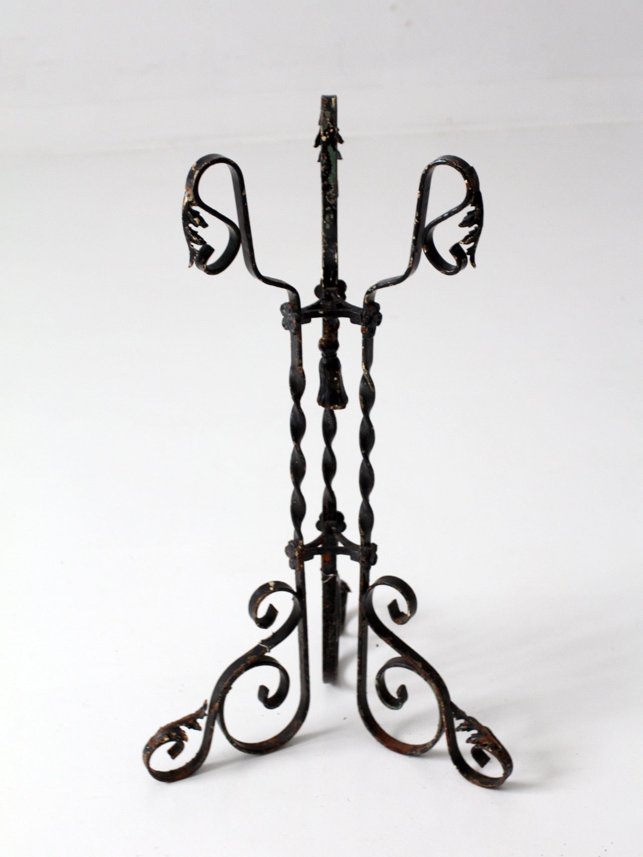 antique Victorian wrought iron plant stand