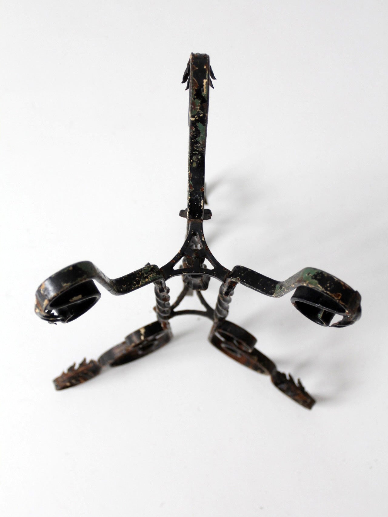 antique Victorian wrought iron plant stand