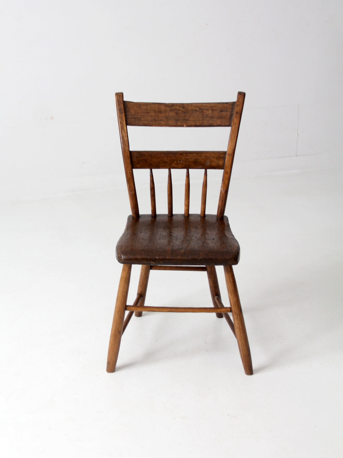 antique plank seat chair