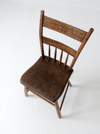 antique plank seat chair