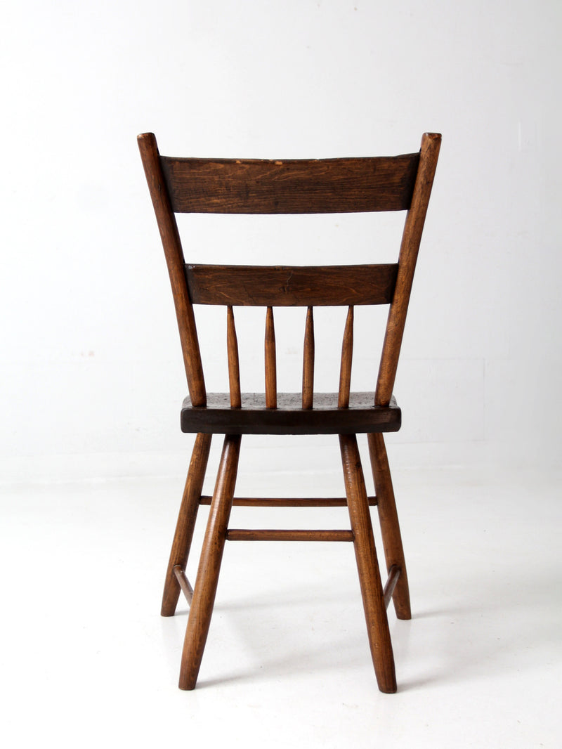 antique plank seat chair