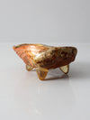 mid century abalone shell footed bowl