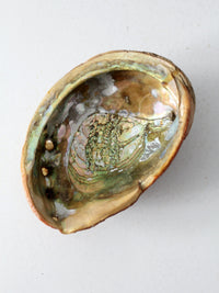 mid century abalone shell footed bowl