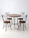 antique twisted iron bistro table set