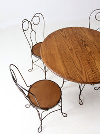 antique twisted iron bistro table set