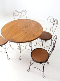 antique twisted iron bistro table set