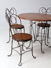 antique twisted iron bistro table set