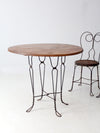 antique twisted iron bistro table set