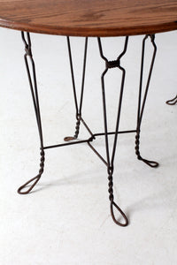 antique twisted iron bistro table set