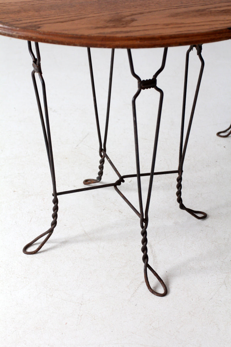 antique twisted iron bistro table set