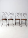 antique twisted iron bistro table set