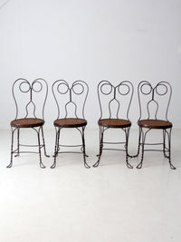 antique twisted iron bistro table set