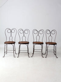 antique twisted iron bistro table set