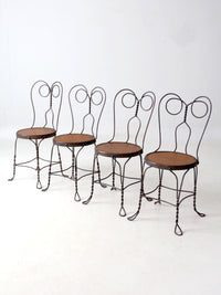 antique twisted iron bistro table set
