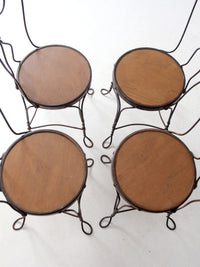 antique twisted iron bistro table set