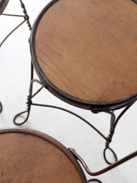 antique twisted iron bistro table set