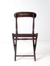 antique 1800s military folding camp chair