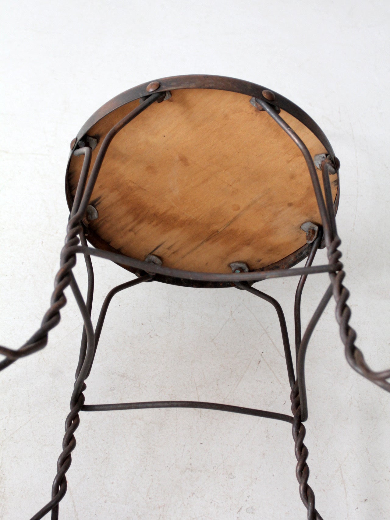 antique twisted iron bistro table set