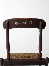 antique 1800s military folding camp chair