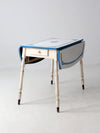 vintage 1930s drop leaf enamel top kitchen table