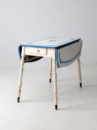 vintage 1930s drop leaf enamel top kitchen table