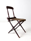 antique 1800s military folding camp chair