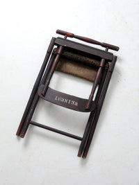 antique 1800s military folding camp chair
