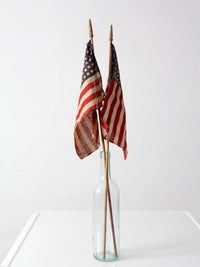 pair of vintage 48 star American parade flags