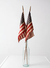 pair of vintage 48 star American parade flags