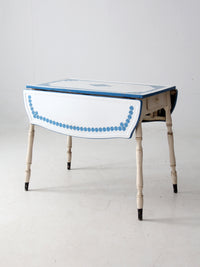vintage 1930s drop leaf enamel top kitchen table