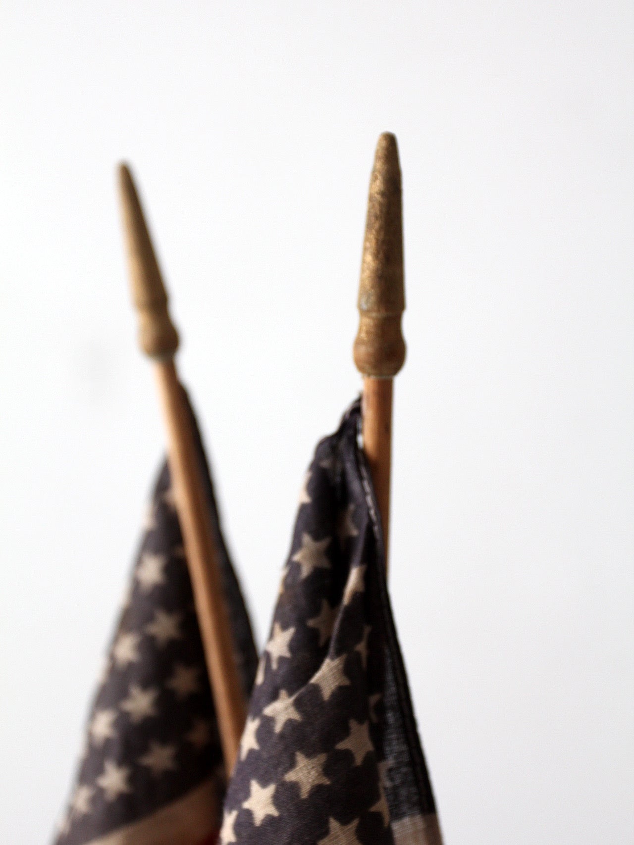 pair of vintage 48 star American parade flags