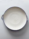 vintage studio pottery shallow bowl