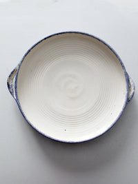 vintage studio pottery shallow bowl