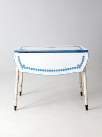 vintage 1930s drop leaf enamel top kitchen table