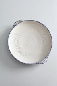 vintage studio pottery shallow bowl